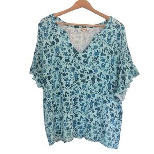 Pioneer Woman Blue Floral Blouse